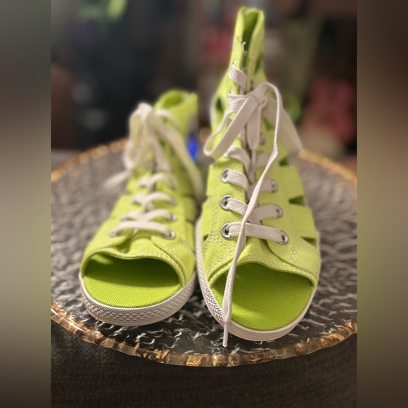 RARE Converse Chuck Taylor Gladiator Mid Neon Lime Yellow • 2013 NOS Women’s 8 - Picture 16 of 17